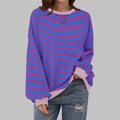 MERIDA | Striped Cotton Sweater with Long Sleeves