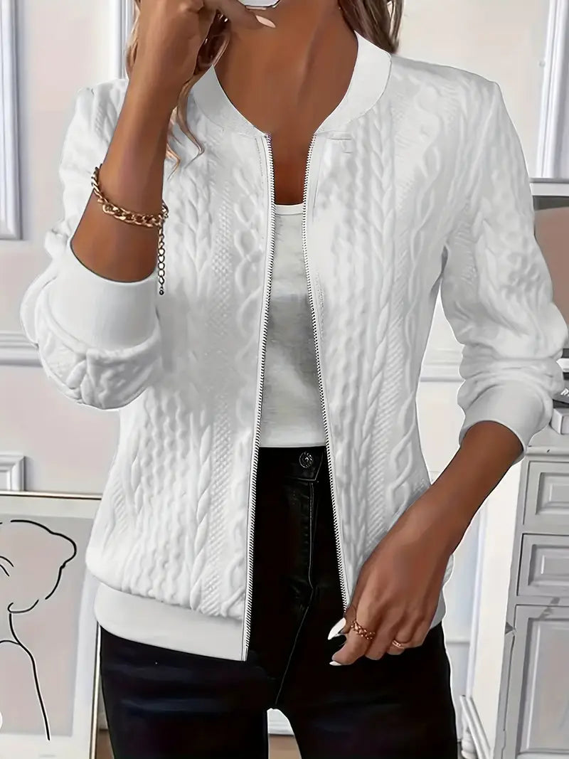 Eldoria™ | Textured Zip-Up Bomber Jacket