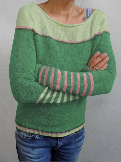 Ysoria™ | Long Sleeve Striped Sweater