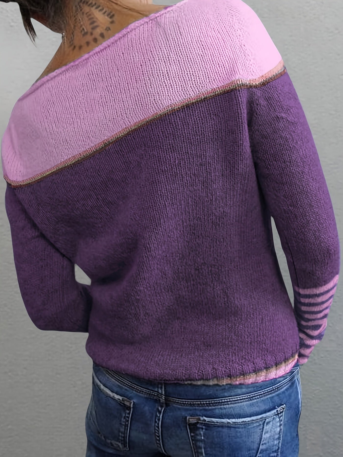 Ysoria™ | Long Sleeve Striped Sweater