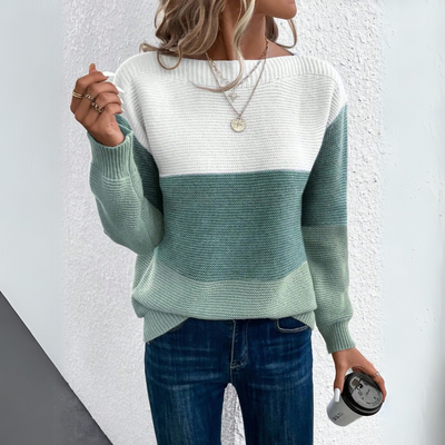 SARRA | Elegant Patchwork Sweater