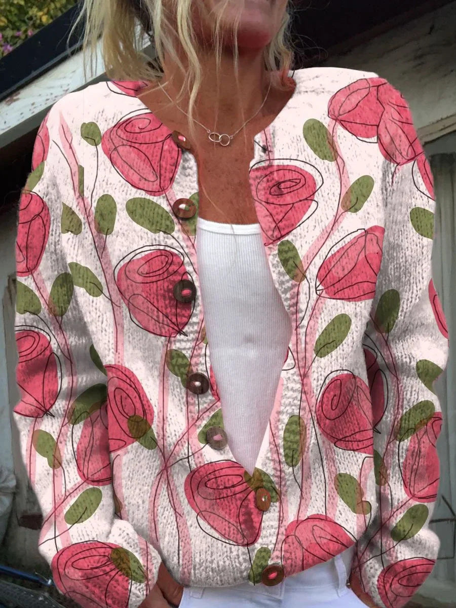 AMALIA | Knitted Sweater with Print