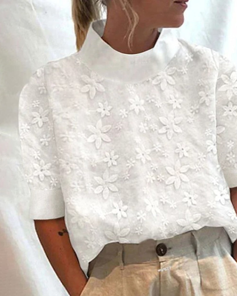 Tessa™ | With Embroidered Solid Stand-Up Collar