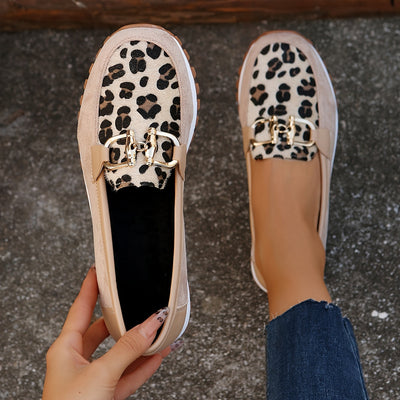 Elarwen™ | Animal Print Loafers