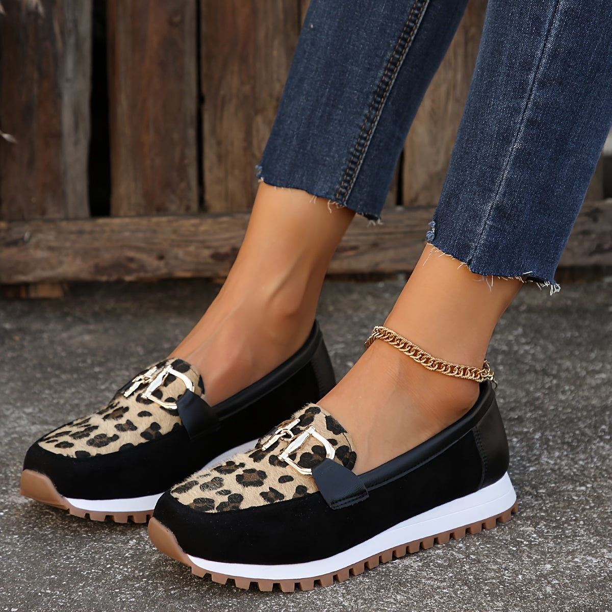 Elarwen™ | Animal Print Loafers