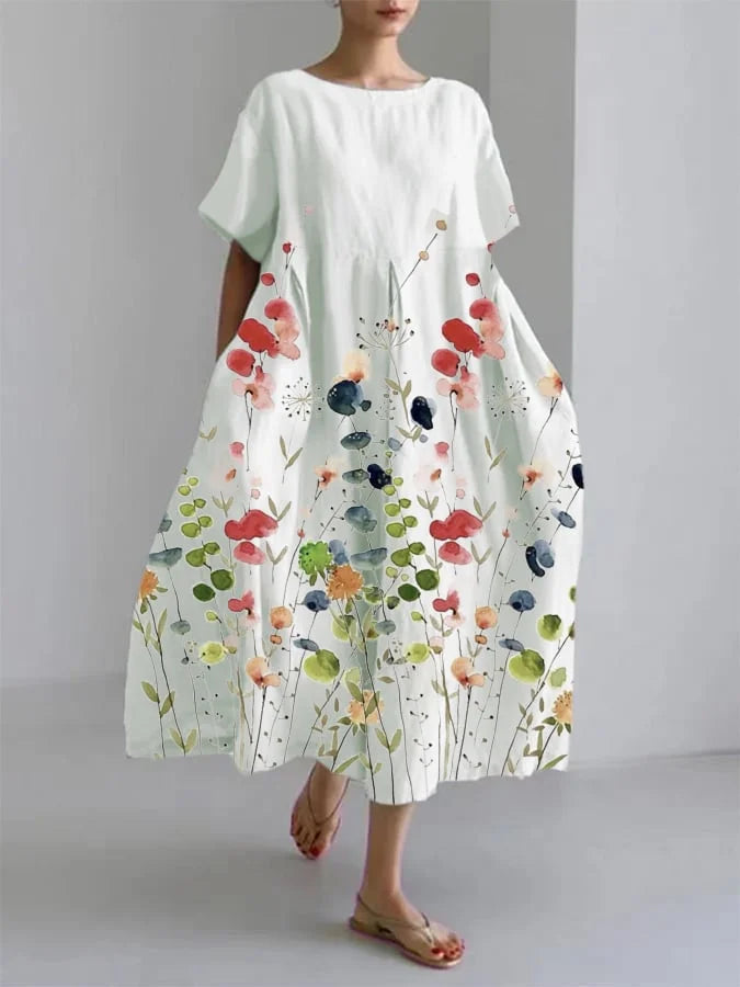 Casual maxi dress with floral print