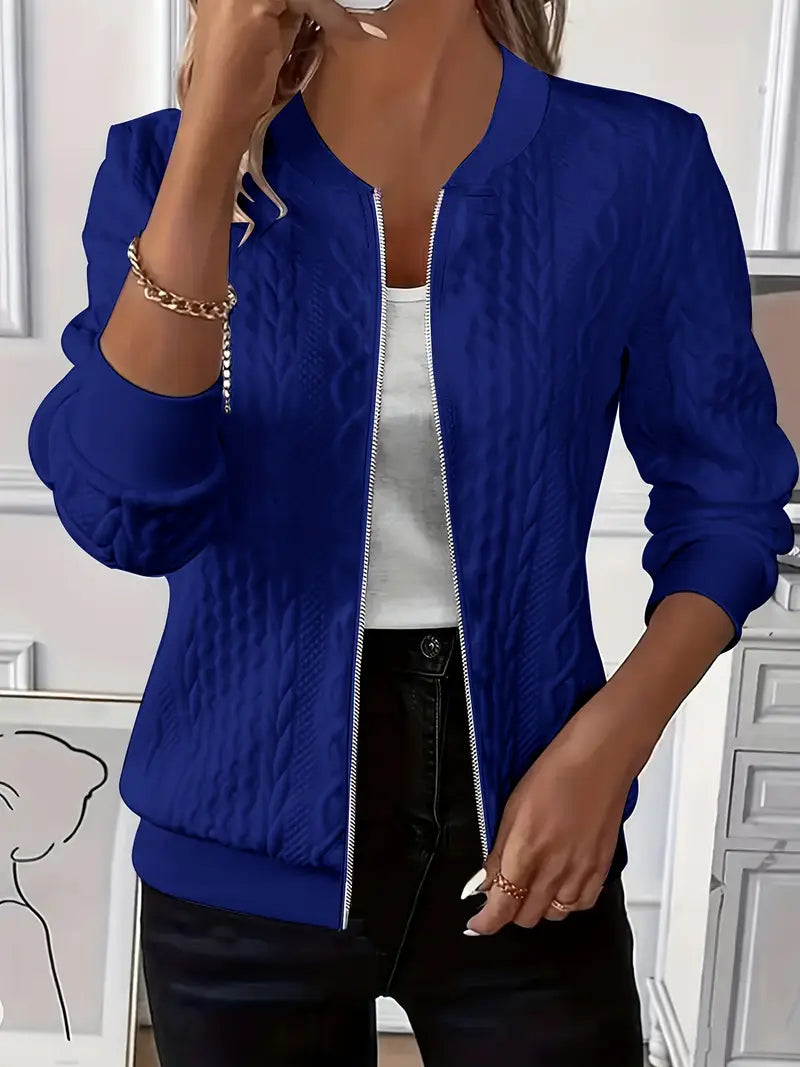 Eldoria™ | Textured Zip-Up Bomber Jacket