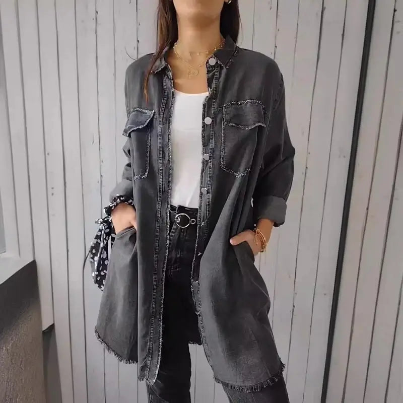 MARIE | Casual Denim Shirt Jacket