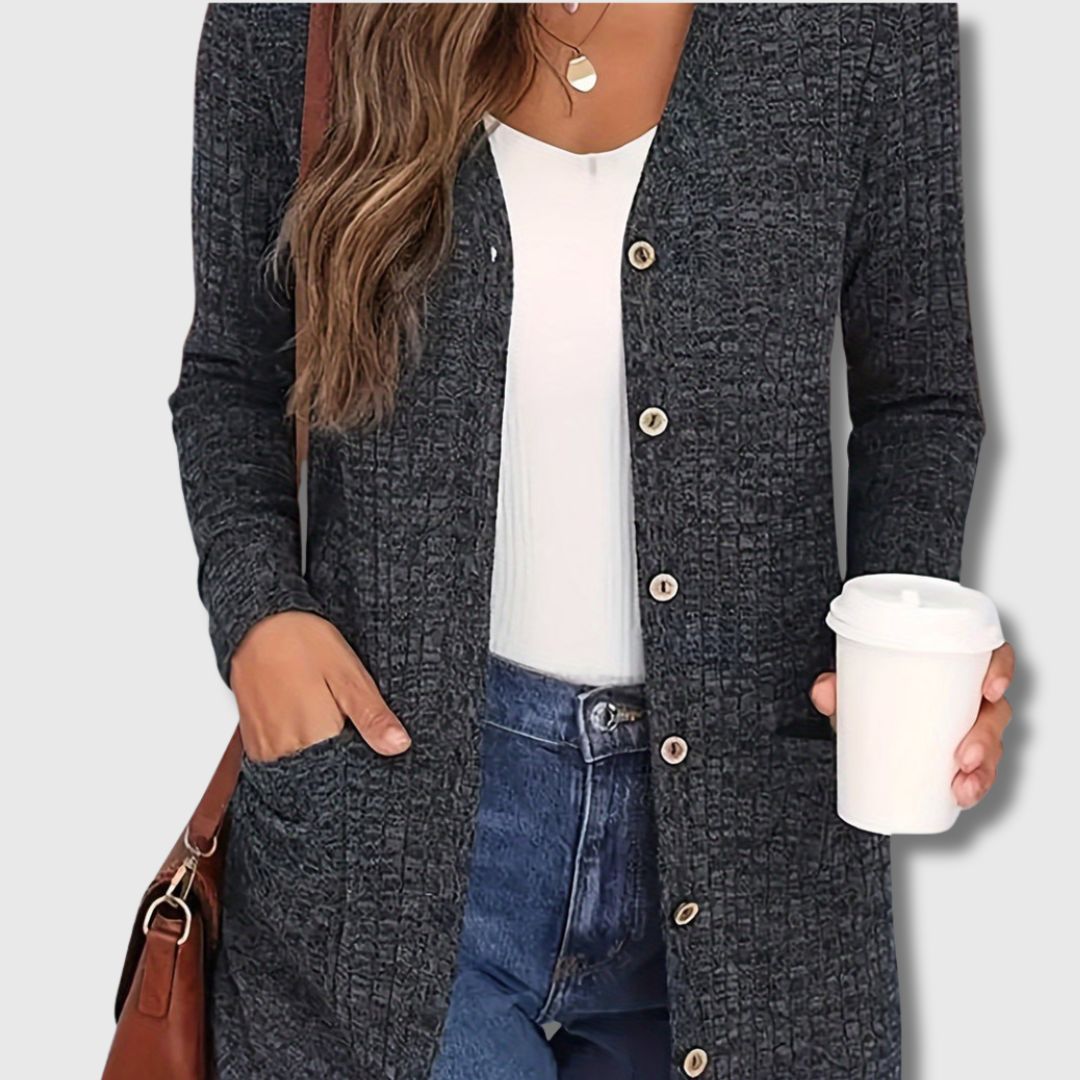 Fabienne - Timeless Elegance Chic Cardigan with Pockets for Women