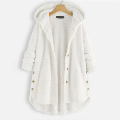 Anna | Hooded Ribbed Coat