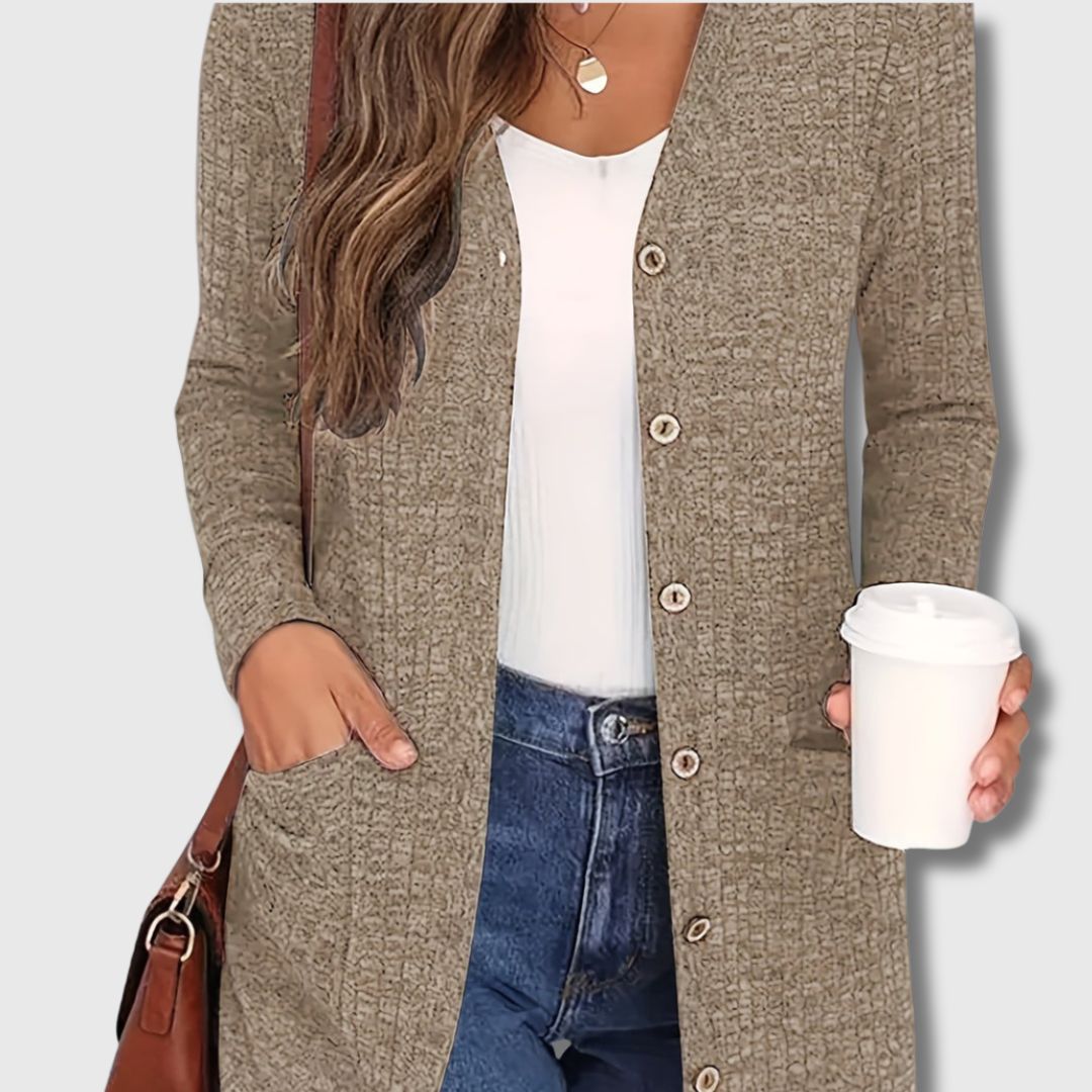Fabienne - Timeless Elegance Chic Cardigan with Pockets for Women