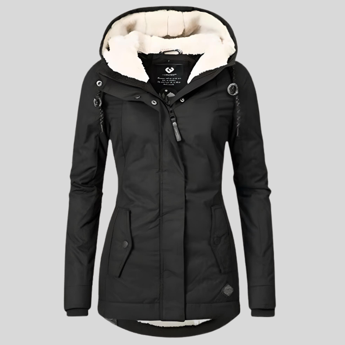Zephyra™ | Waterproof Long Jacket with Hood and Lining