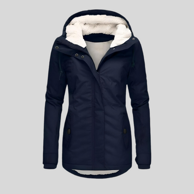 Zephyra™ | Waterproof Long Jacket with Hood and Lining