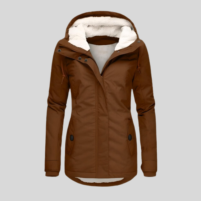 Zephyra™ | Waterproof Long Jacket with Hood and Lining