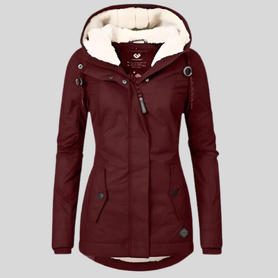 Zephyra™ | Waterproof Long Jacket with Hood and Lining