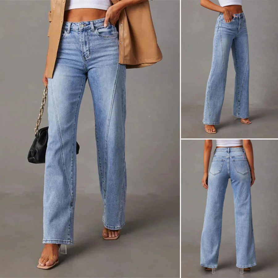 Olivia™ - High Waisted Wide Leg Jeans