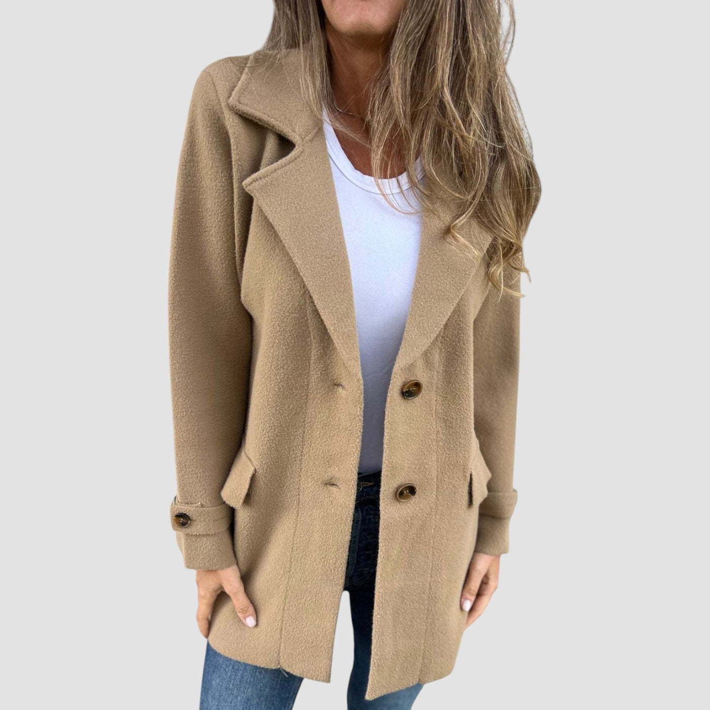 Noelle™ | Relaxed Wool-Blend Coat