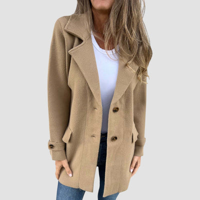 Noelle™ | Relaxed Wool-Blend Coat