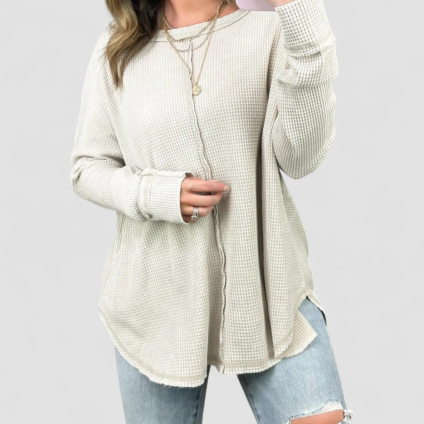 Elora™ | Effortless Crewneck Washed Top
