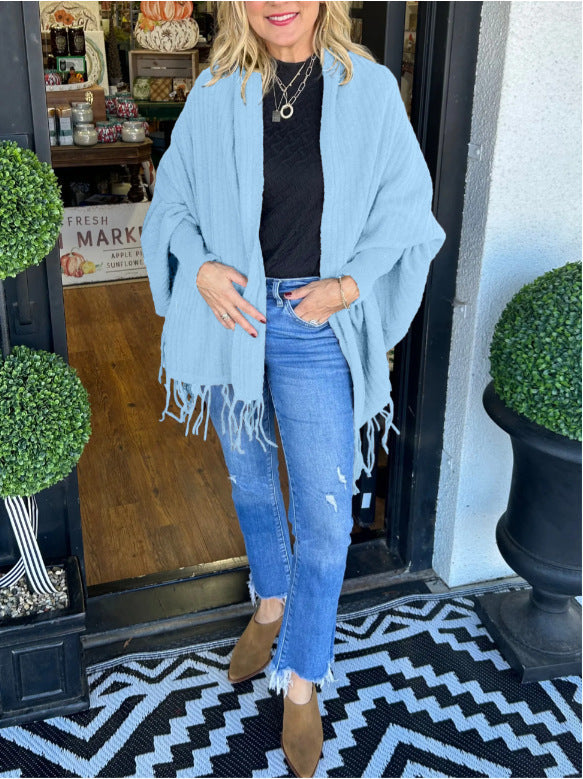 Arlena™ | Cozy Fringe Knit Cardigan