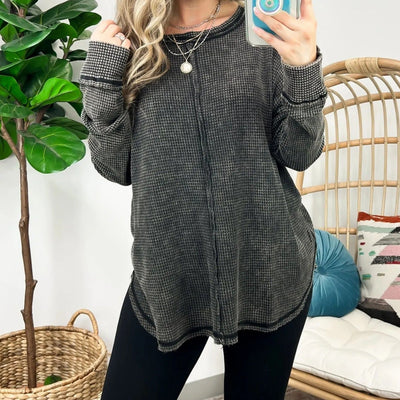 Elora™ | Effortless Crewneck Washed Top