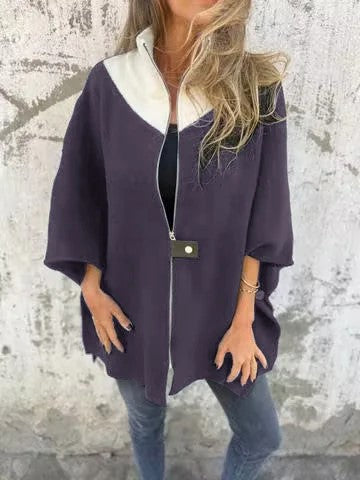 Avoria™ | Soft Relaxed Fit Cape Jacket