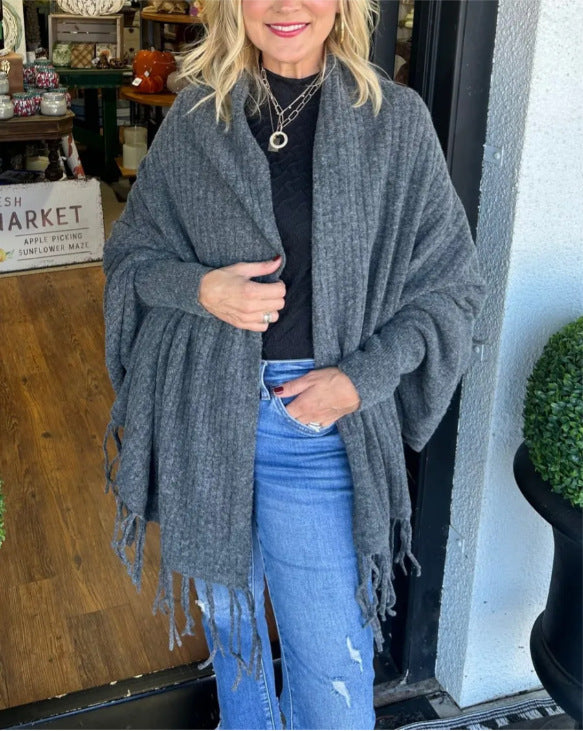 Arlena™ | Cozy Fringe Knit Cardigan