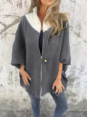 Avoria™ | Soft Relaxed Fit Cape Jacket