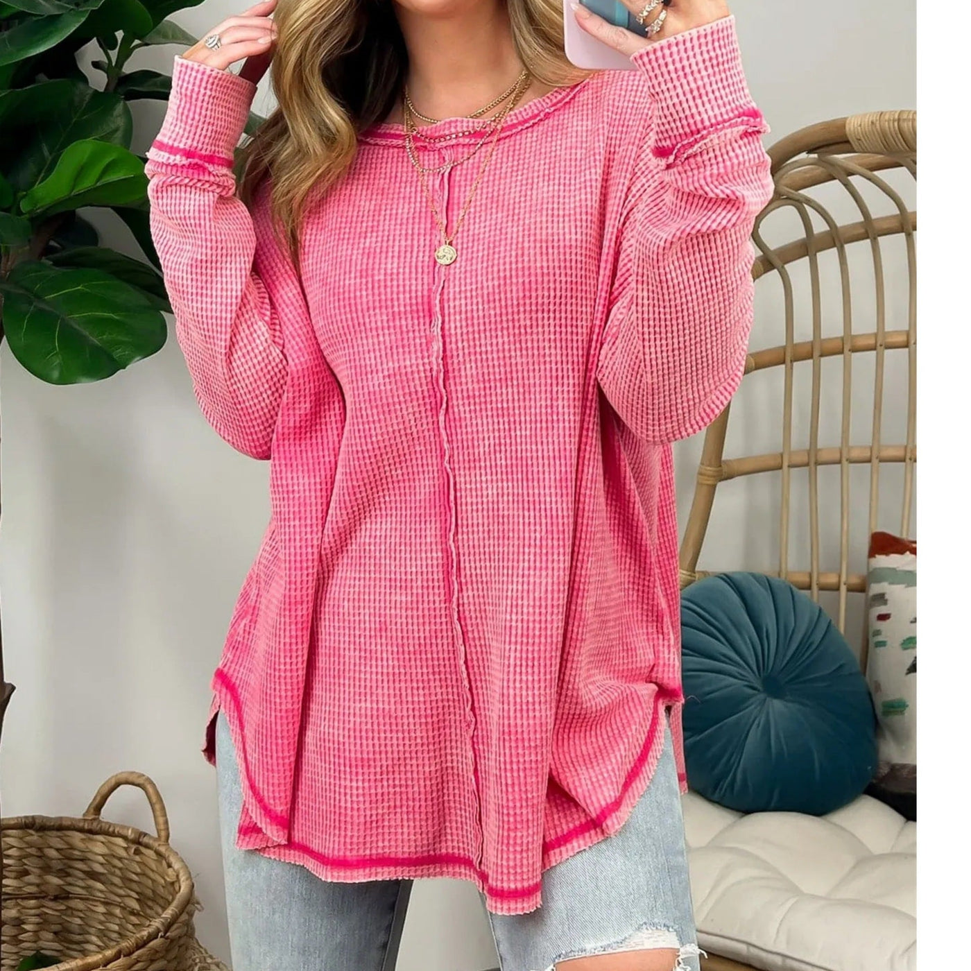 Elora™ | Effortless Crewneck Washed Top