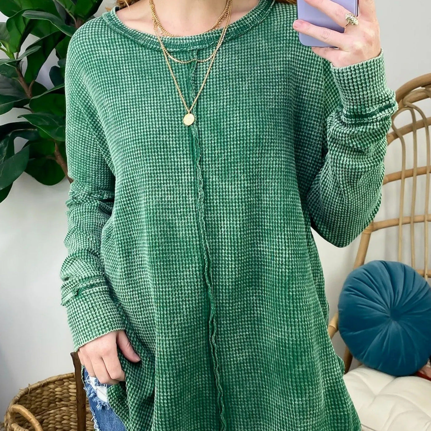 Elora™ | Effortless Crewneck Washed Top