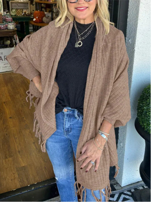 Arlena™ | Cozy Fringe Knit Cardigan