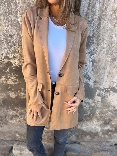 Maribelle™ | Long Suede-Look Coat