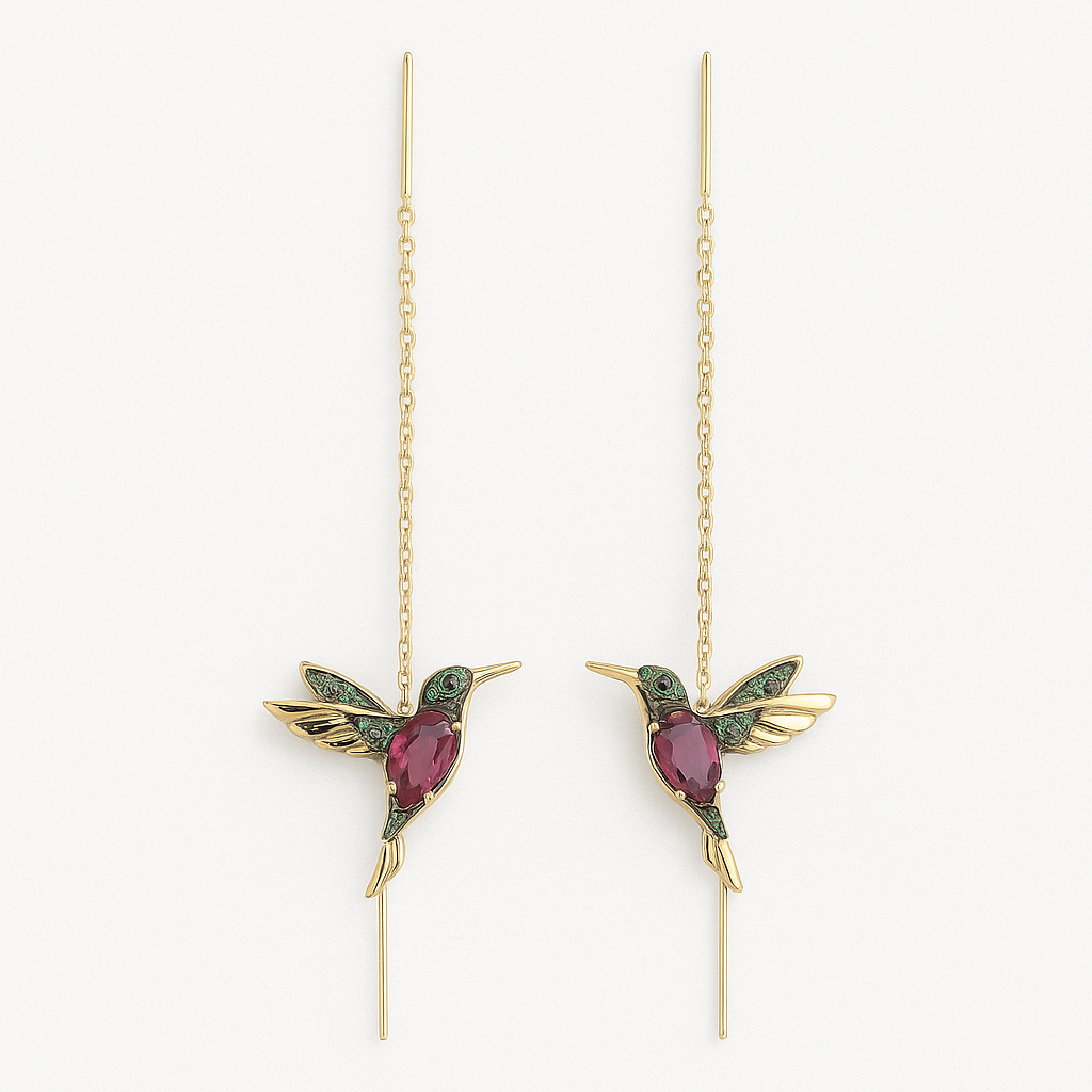 Elowen™ | Kolibri & Zirconia Earrings