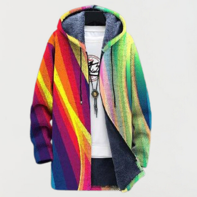 Iris | Rainbow Stripe Cardigan