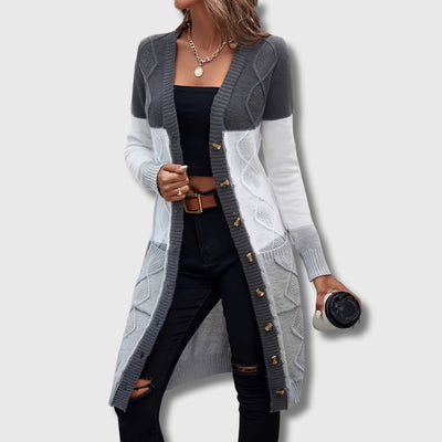 Colette – Women's Color Block Buttoned Cardigan Limited Edition