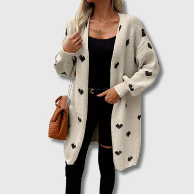 Claire - Women's Heart Pattern Cardigan Limited Edition