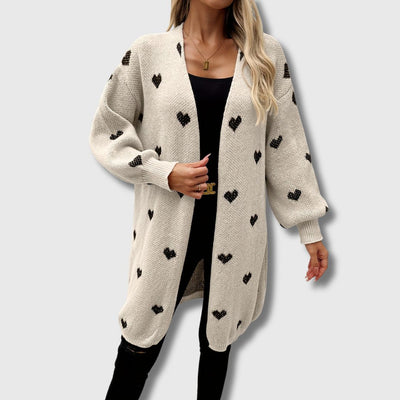 Claire - Women's Heart Pattern Cardigan Limited Edition