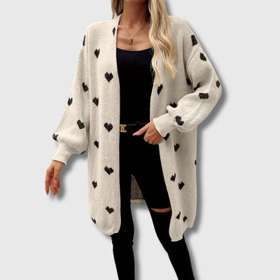 Claire - Women's Heart Pattern Cardigan Limited Edition