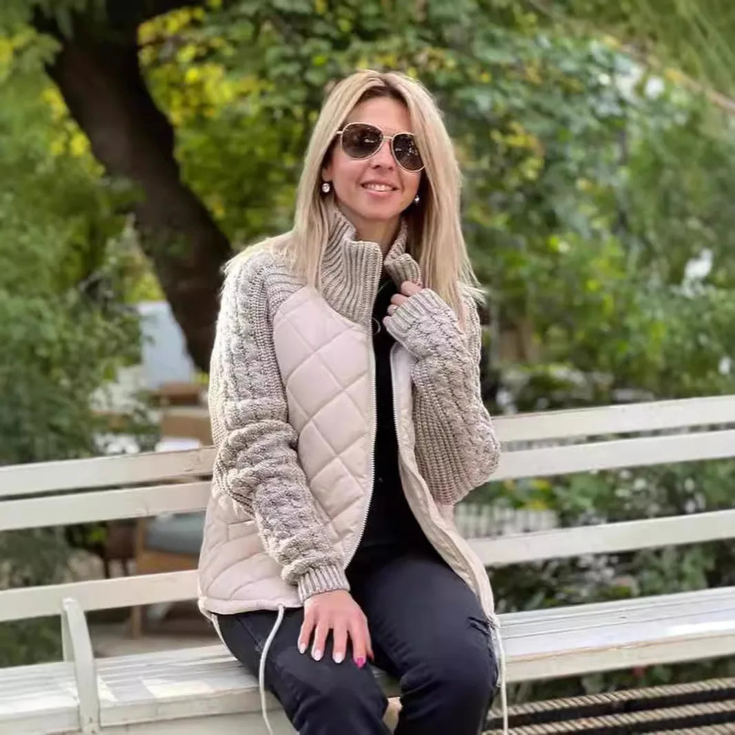 Elowen™ | Quilted Knit Sleeve Jacket