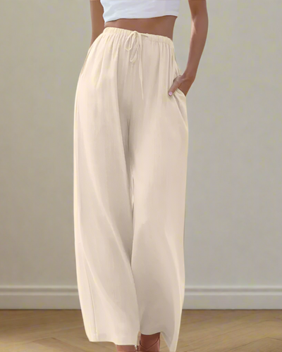 Zoe™ - Elegant Cotton and Linen Trousers