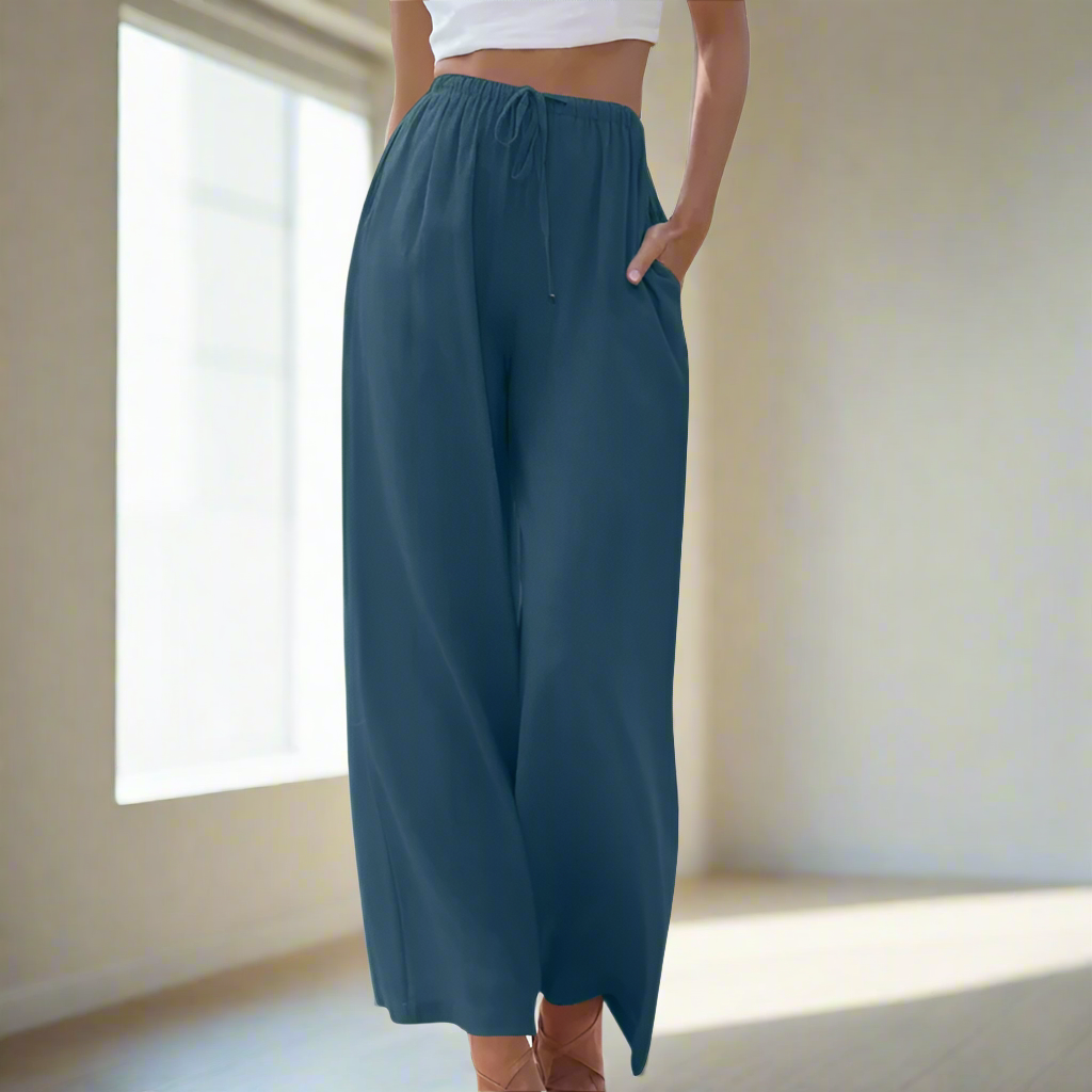 Zoe™ - Elegant Cotton and Linen Trousers