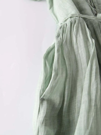 Elyssera™ | Vintage-Inspired Lace-Up A-Line Dress