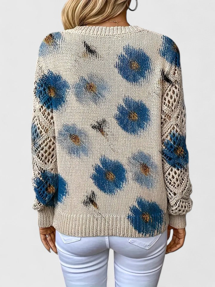 Aurélie | Elegant jumper with floral pattern