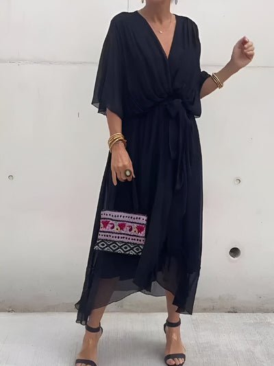 Sarah™ | Chiffon dress with V-neck