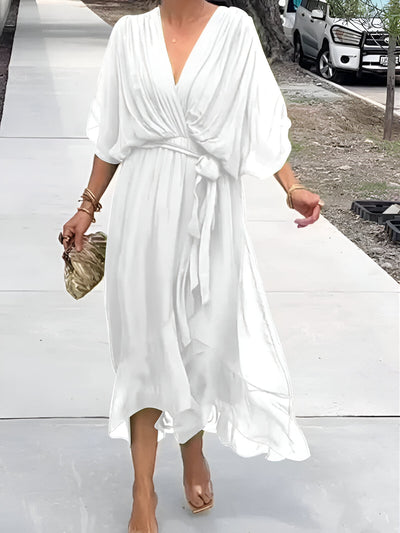 Sarah™ | Chiffon dress with V-neck