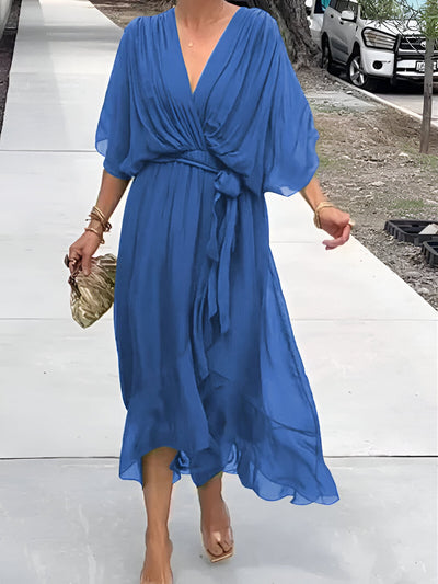 Sarah™ | Chiffon dress with V-neck