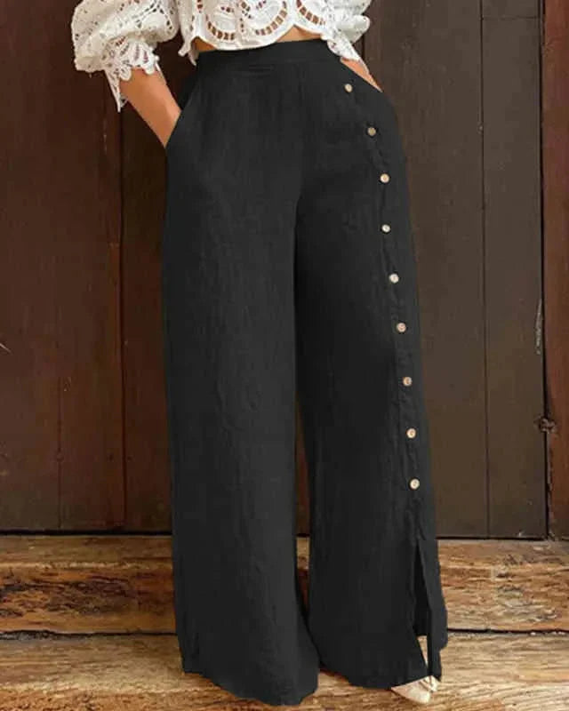 Hannah™ - Soft Plus Size Wide Leg Casual Pants